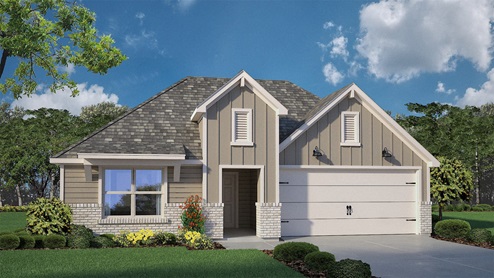 Kingston G Elevation with Brick.
