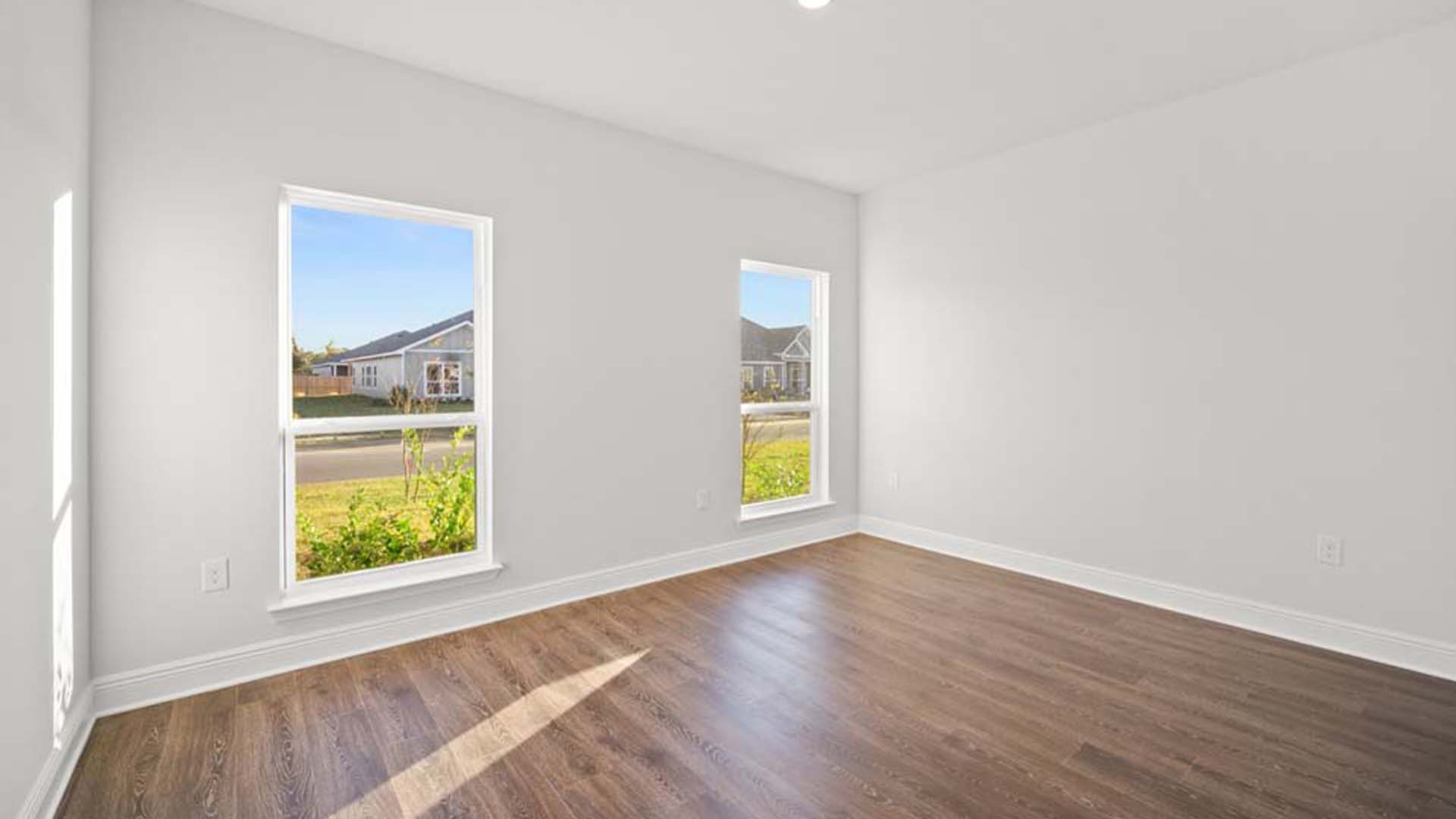 The flex space could be used as a home office.