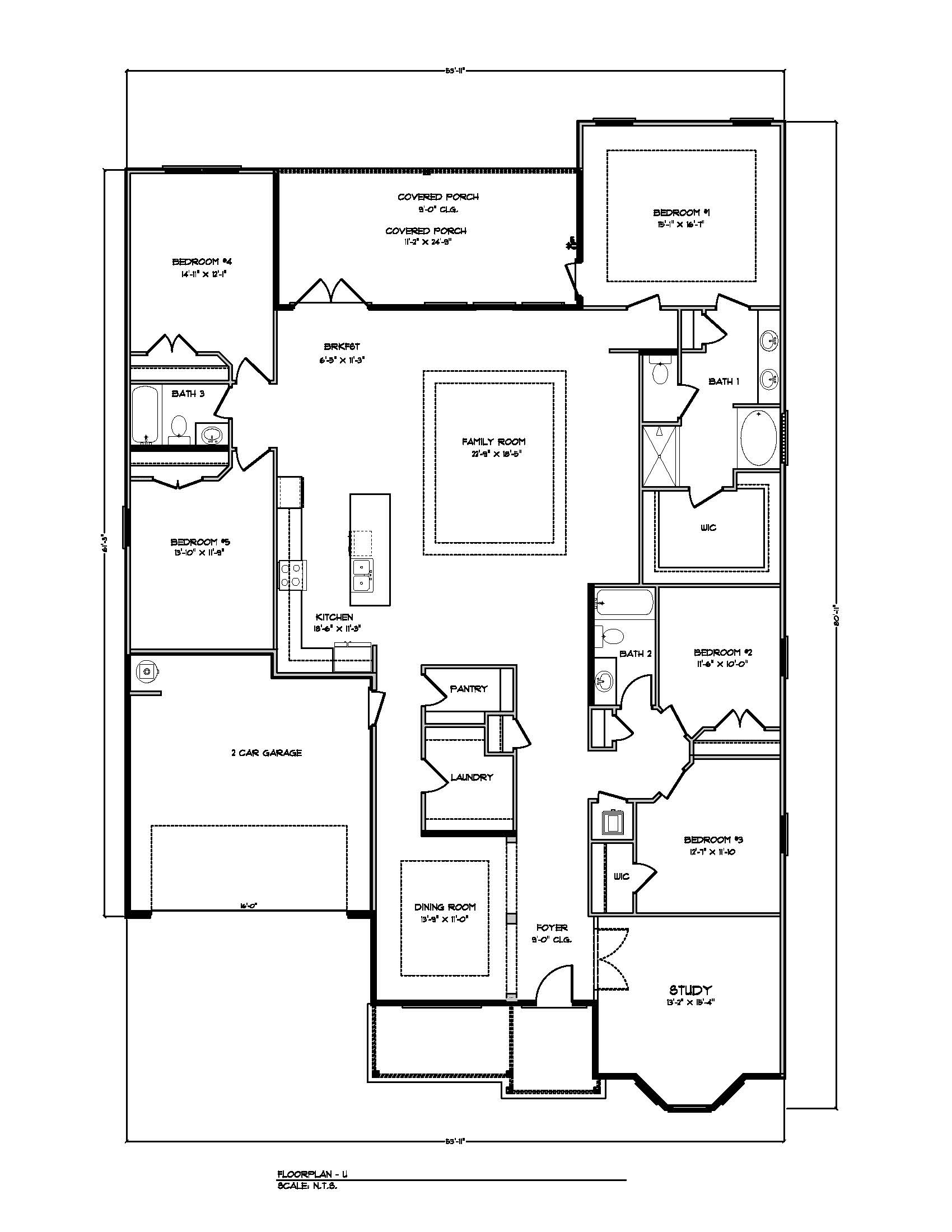 The Mckenzie floor plan has five bedrooms three full bathrooms
