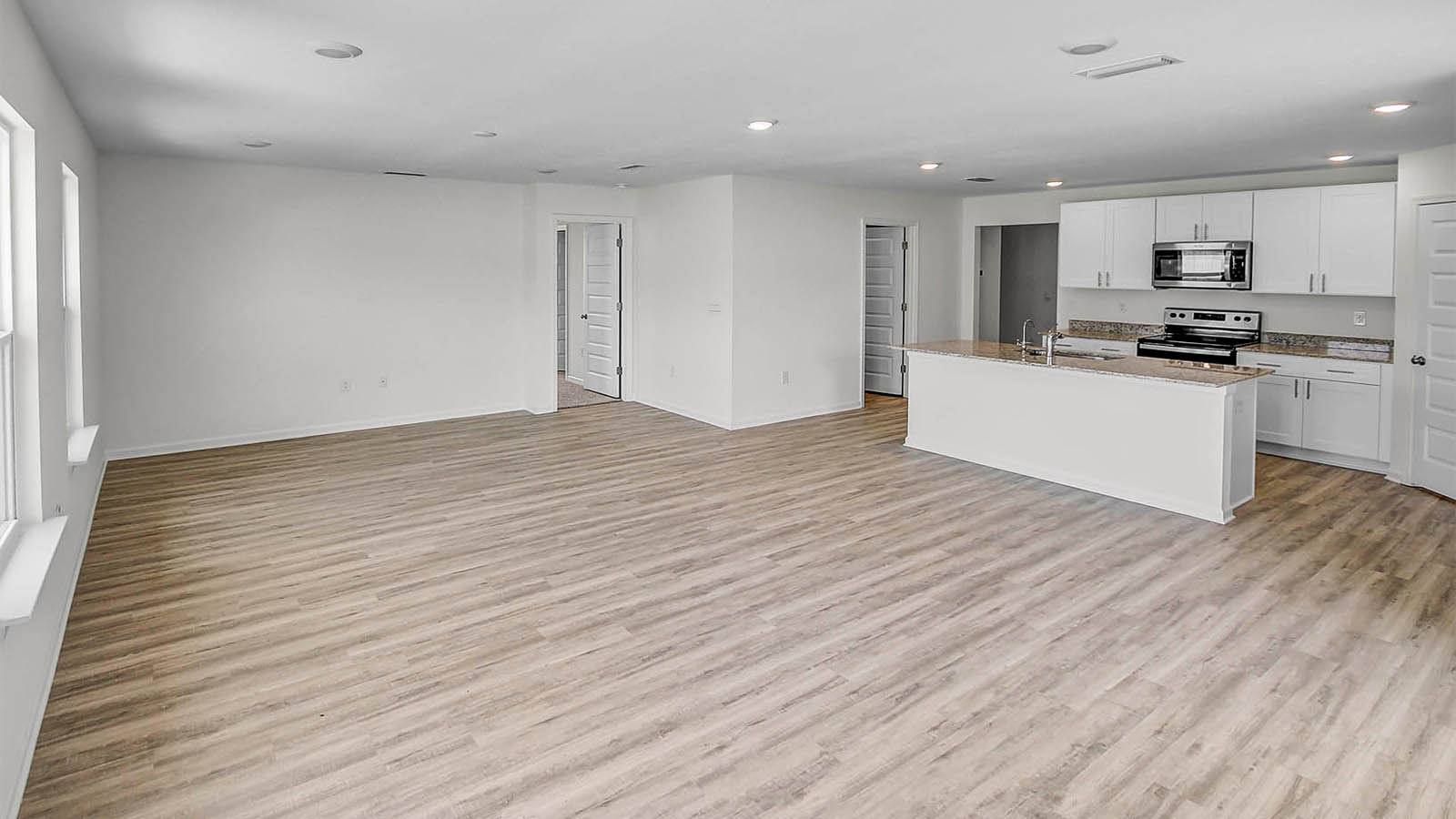 Kitchen and living space are open allowing for entertaining and visiting with friends and family