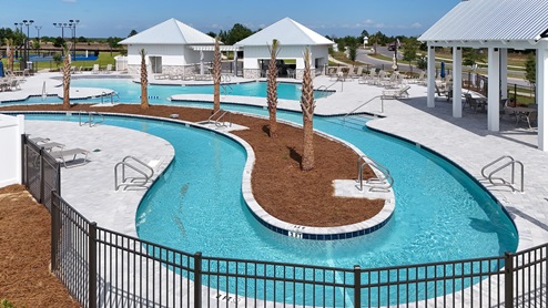 Lagoon style pool