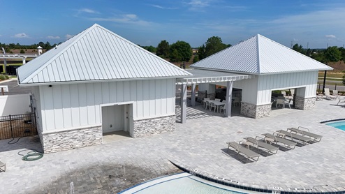 The pavilion at the pool