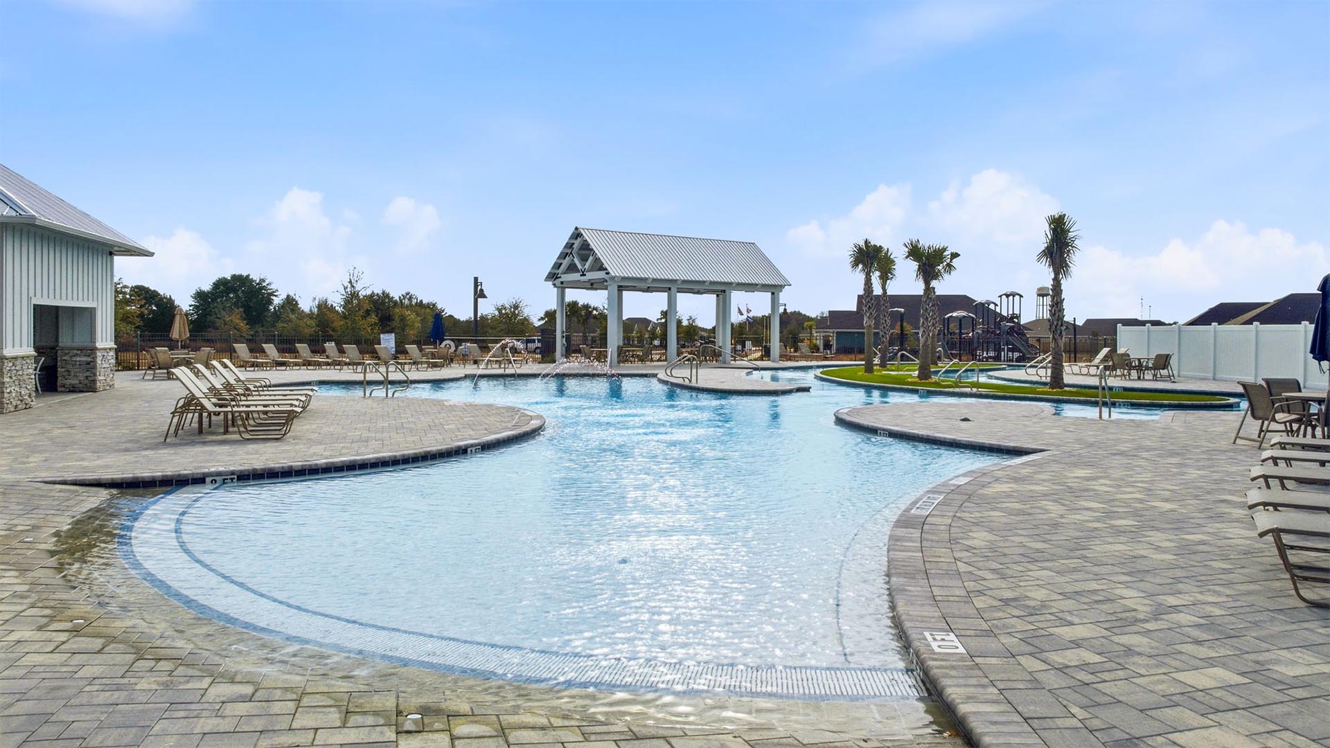 Zero entry pool at the amenity center