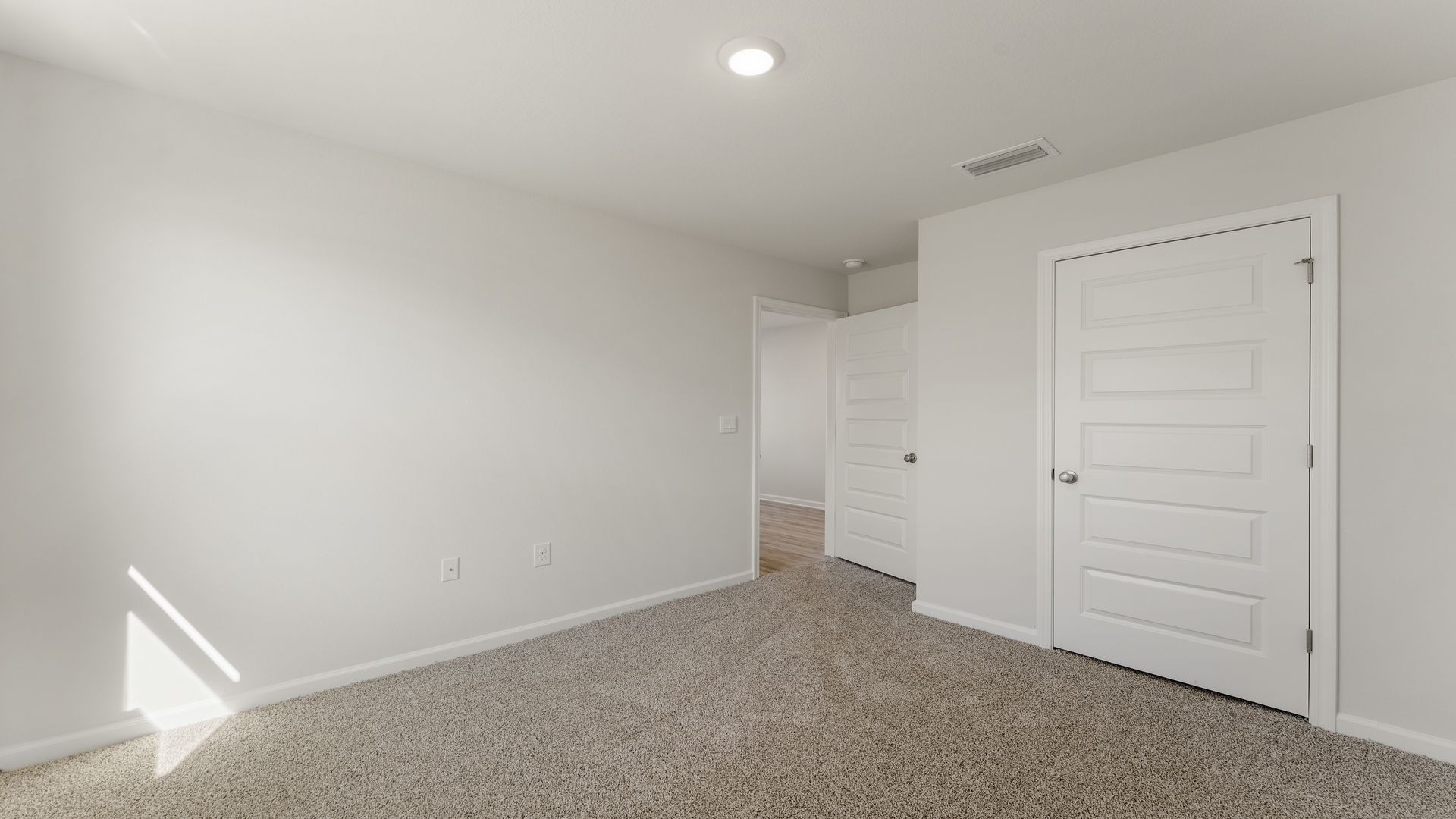 Additional bedrooms have carpet