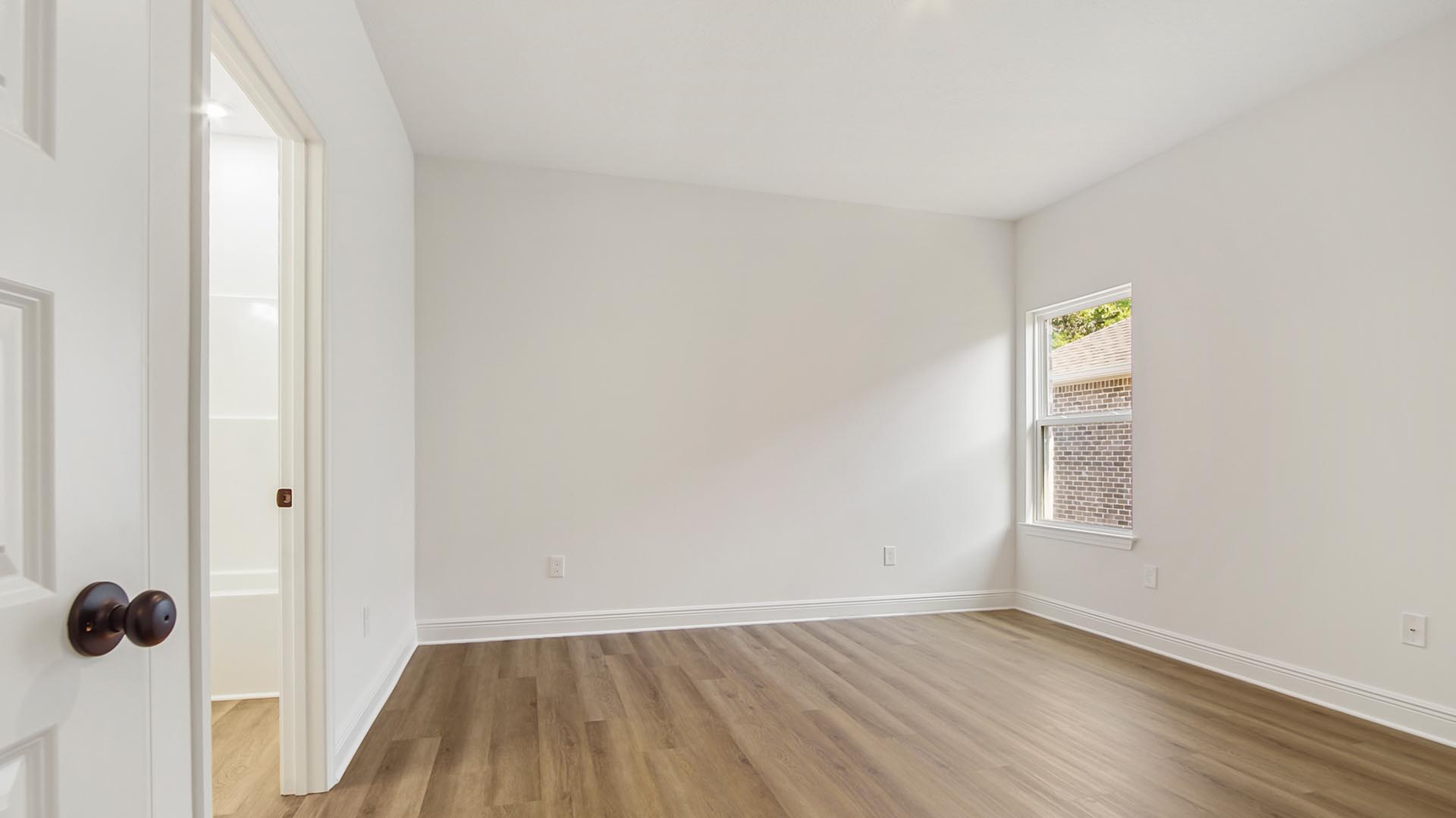 Bedroom four has a private bathroom and closet