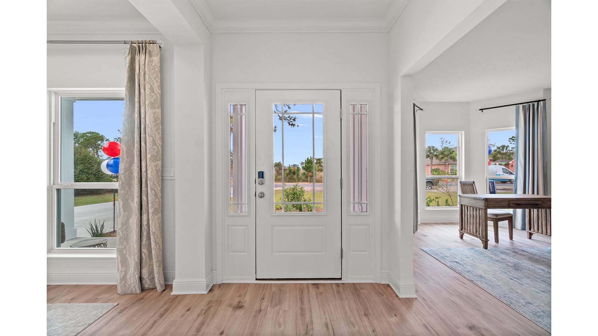 Foyer of the McKenzie with study and an appointed dining room
