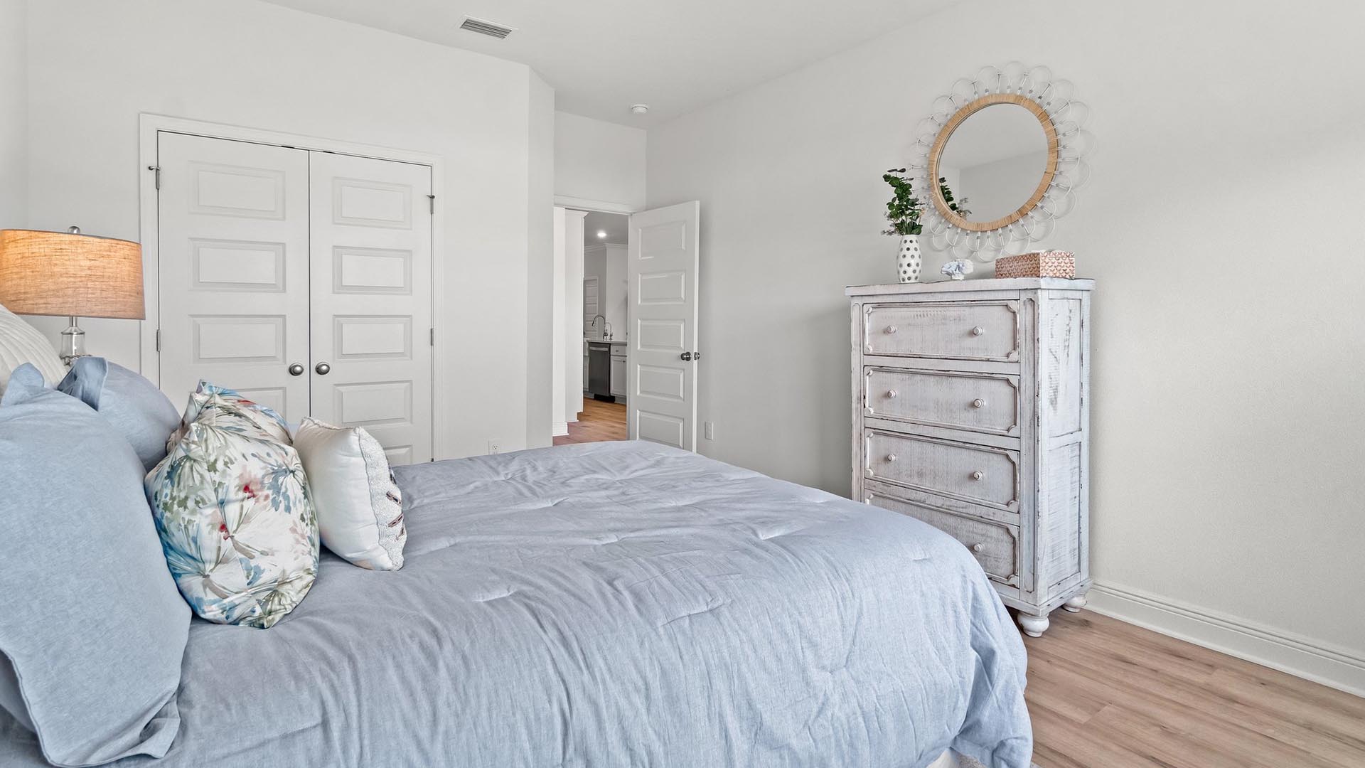 The additional bedrooms are spacious and offer ample closet space