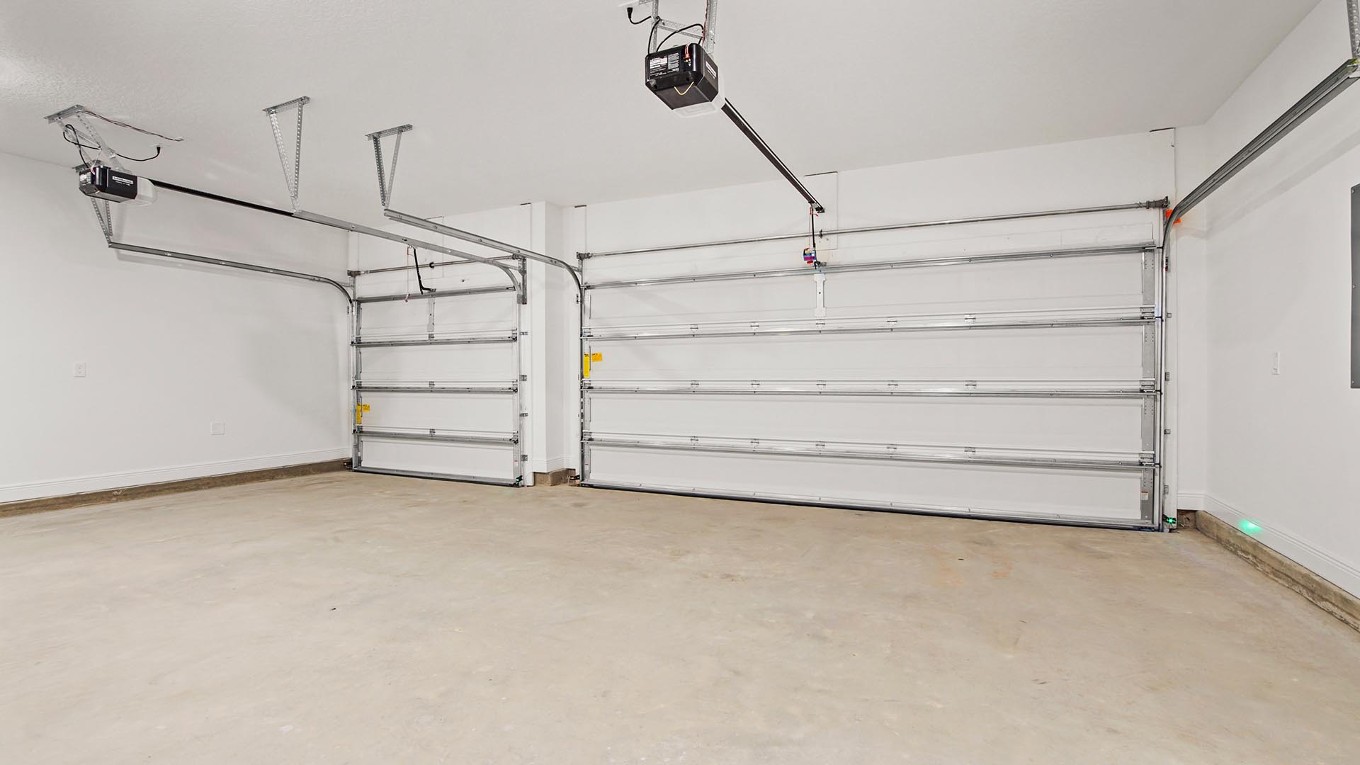 This home has a three car garage with remote entry