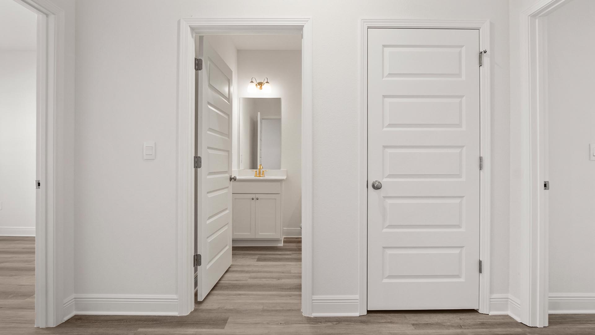 Bedrooms two and three are at the front of the home