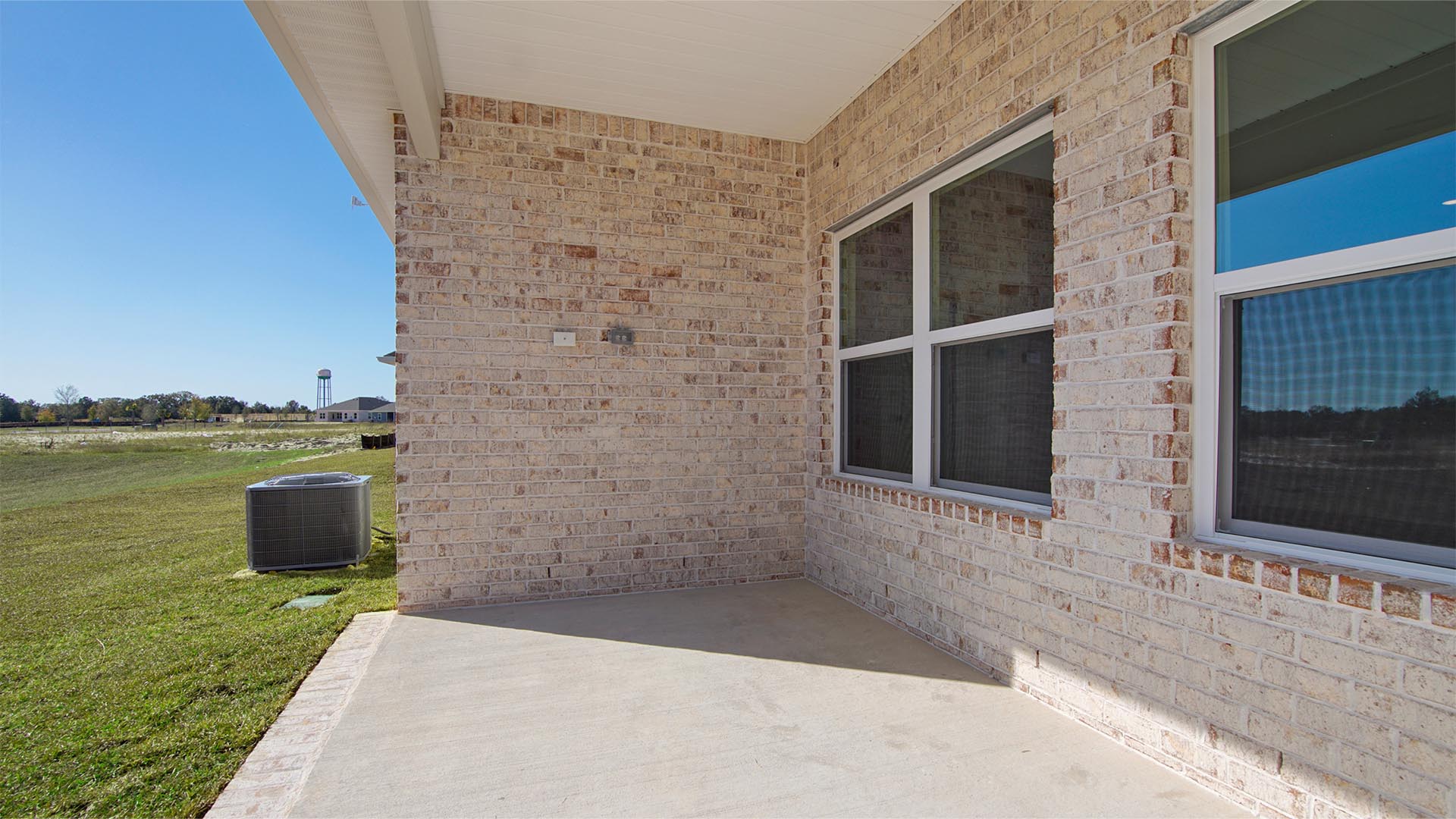 The Madison features a covered back patio