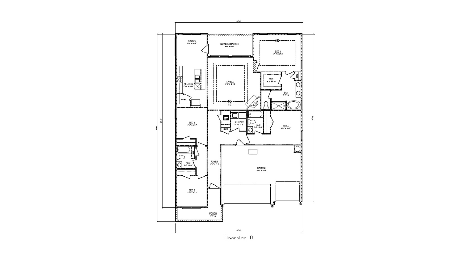 Madison B Floor Plan Large Covered Front Porch