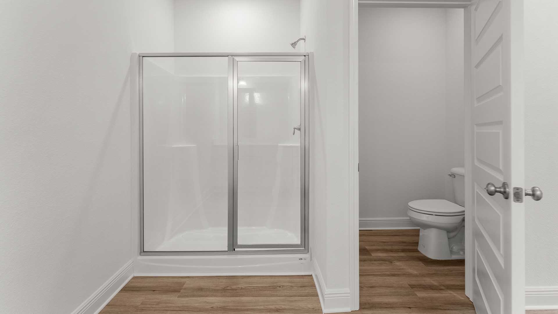 The primary bath has a separate water closet for privacy