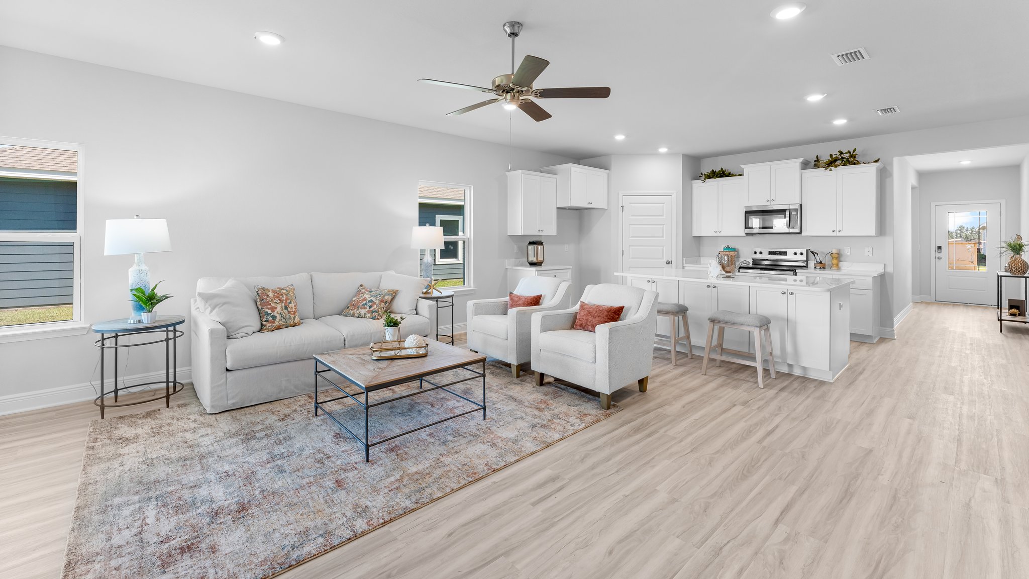 This image shows the staged model home of the Riverside floor plan.