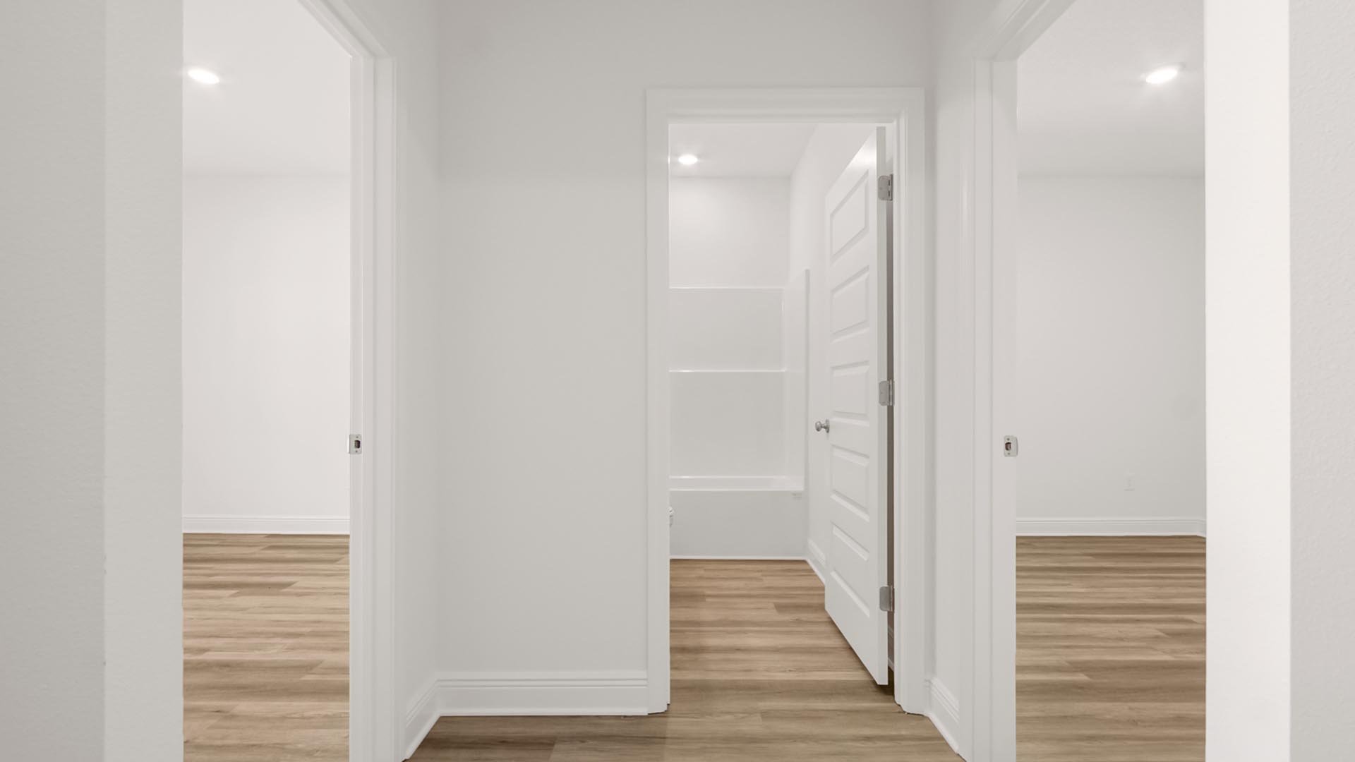 Hall leading to bedrooms four and five