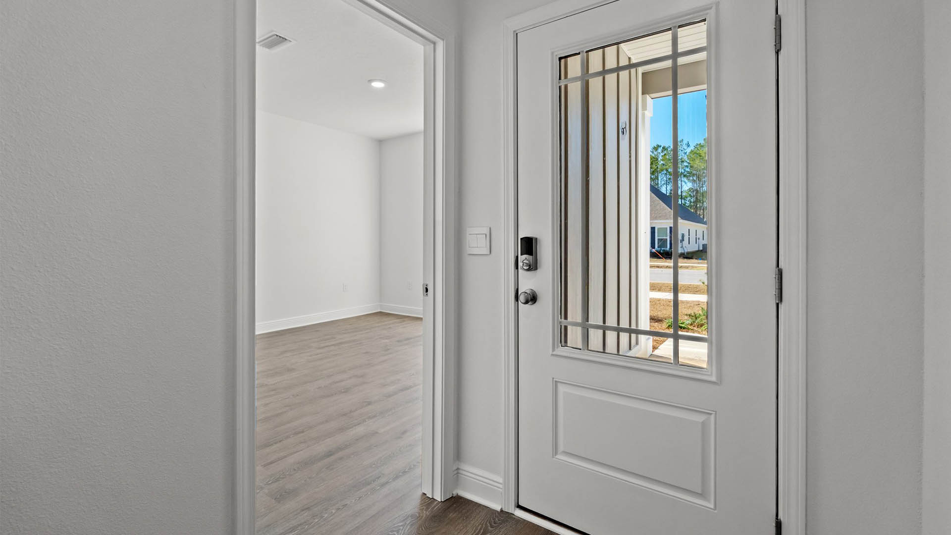 Entry to the Camden with bedroom two off the foyer