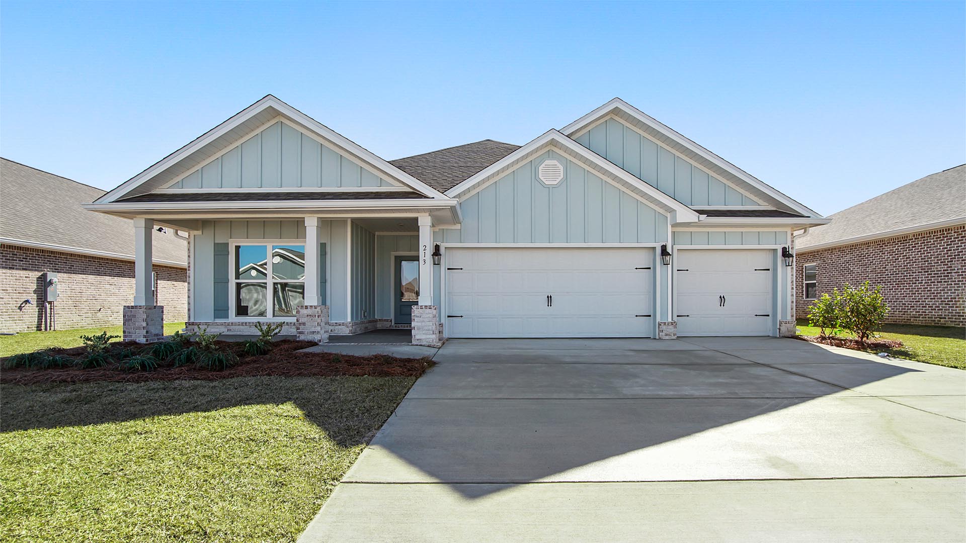 291 Farm Owl Drive is a preconstruction homesite to be developed with the Destin floor plan. Image shows a similar Destin at completion.