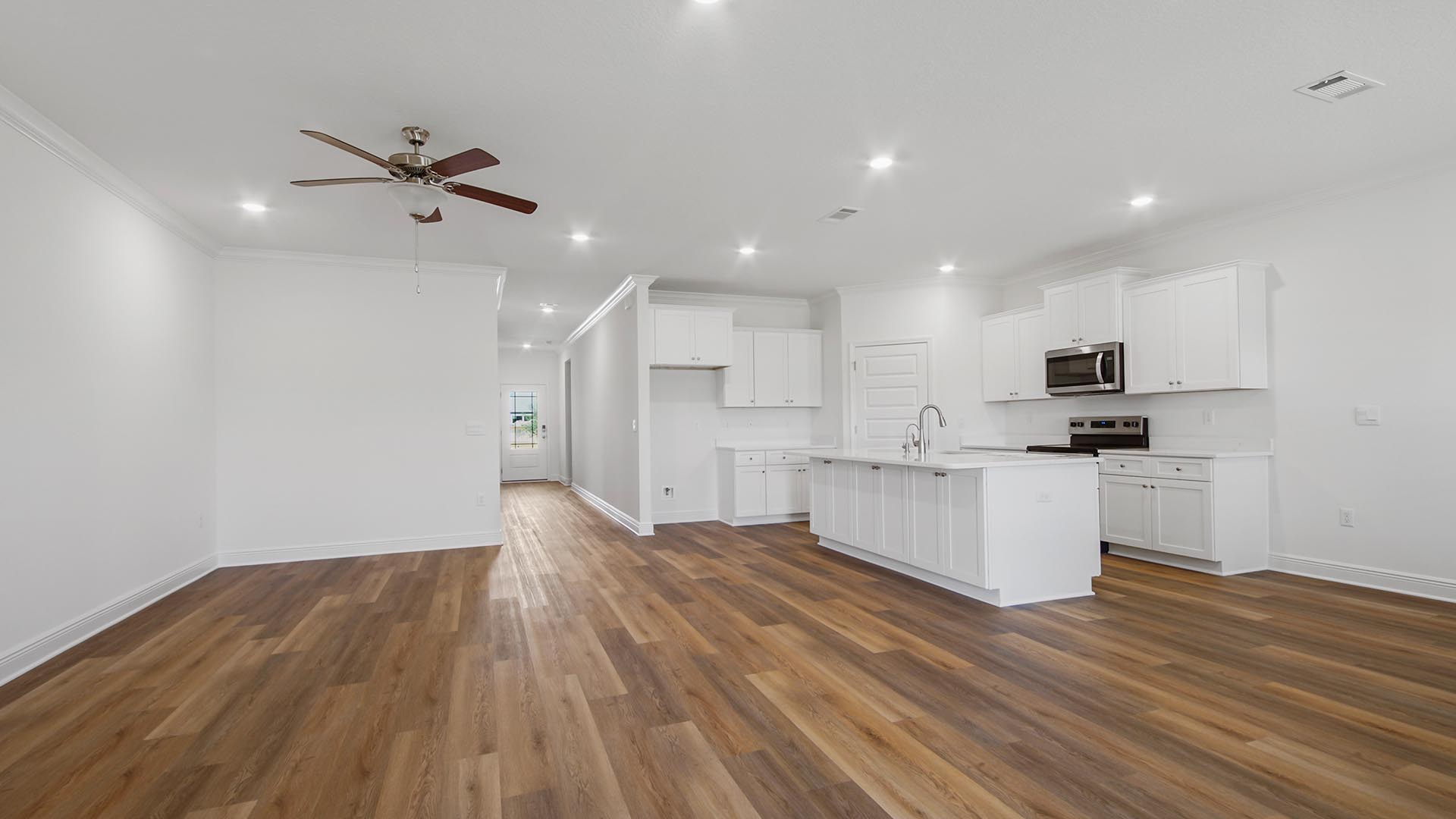 The large living space allows for family and guests to visit