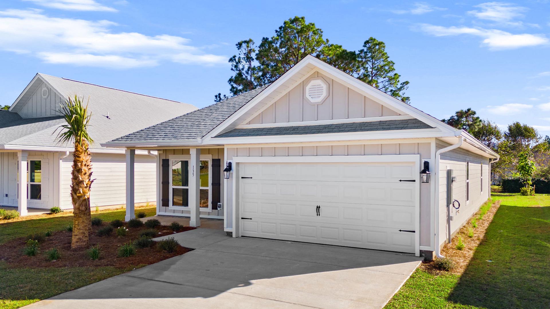 This home has a two car garage