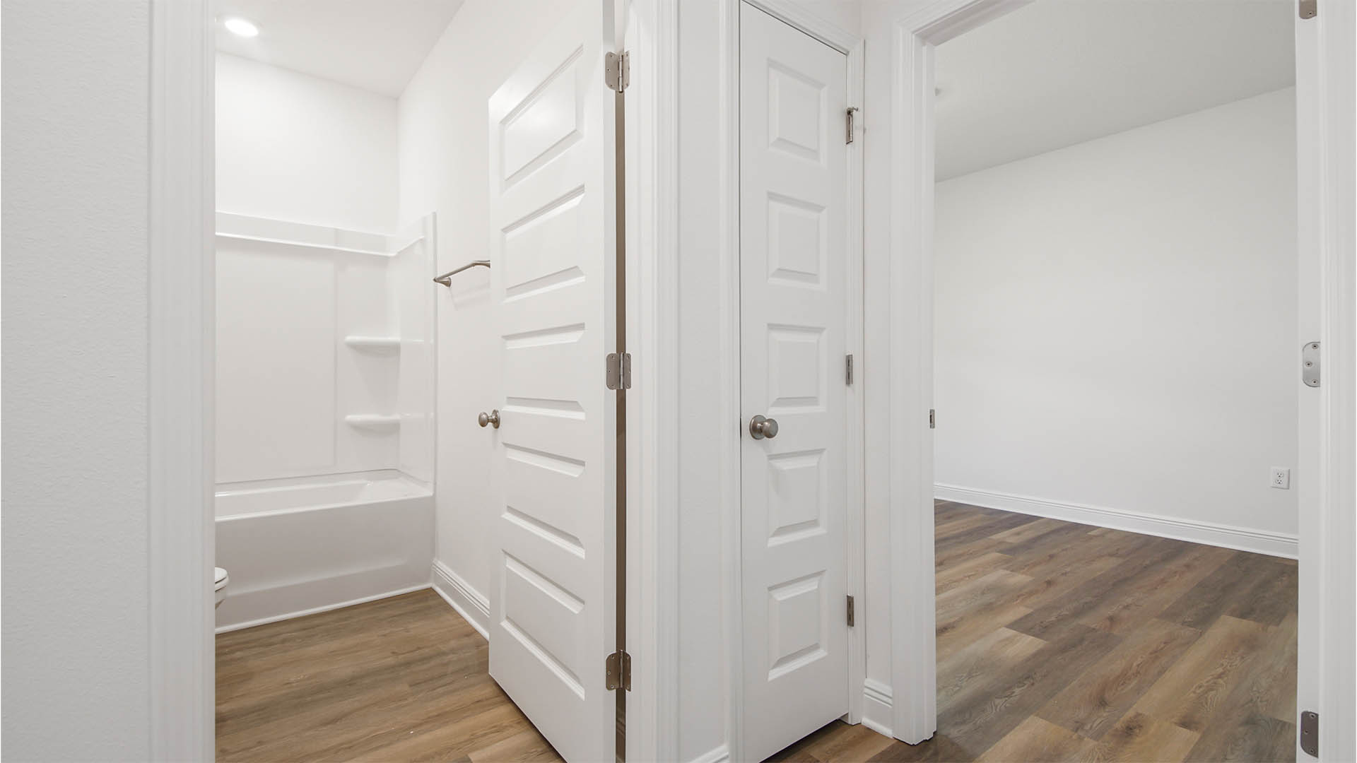 Hallway by bedrooms and bathroom.
