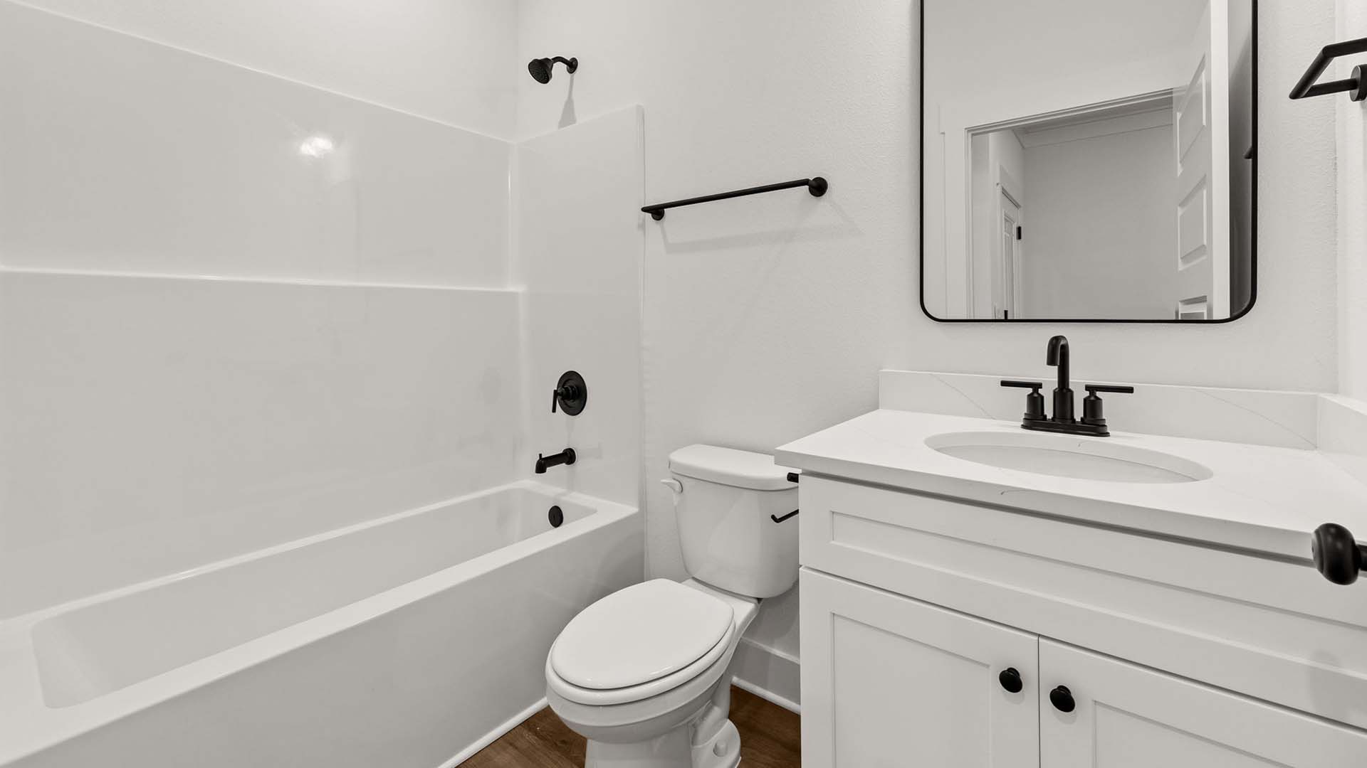 Shared bathroom two between bedrooms three and four