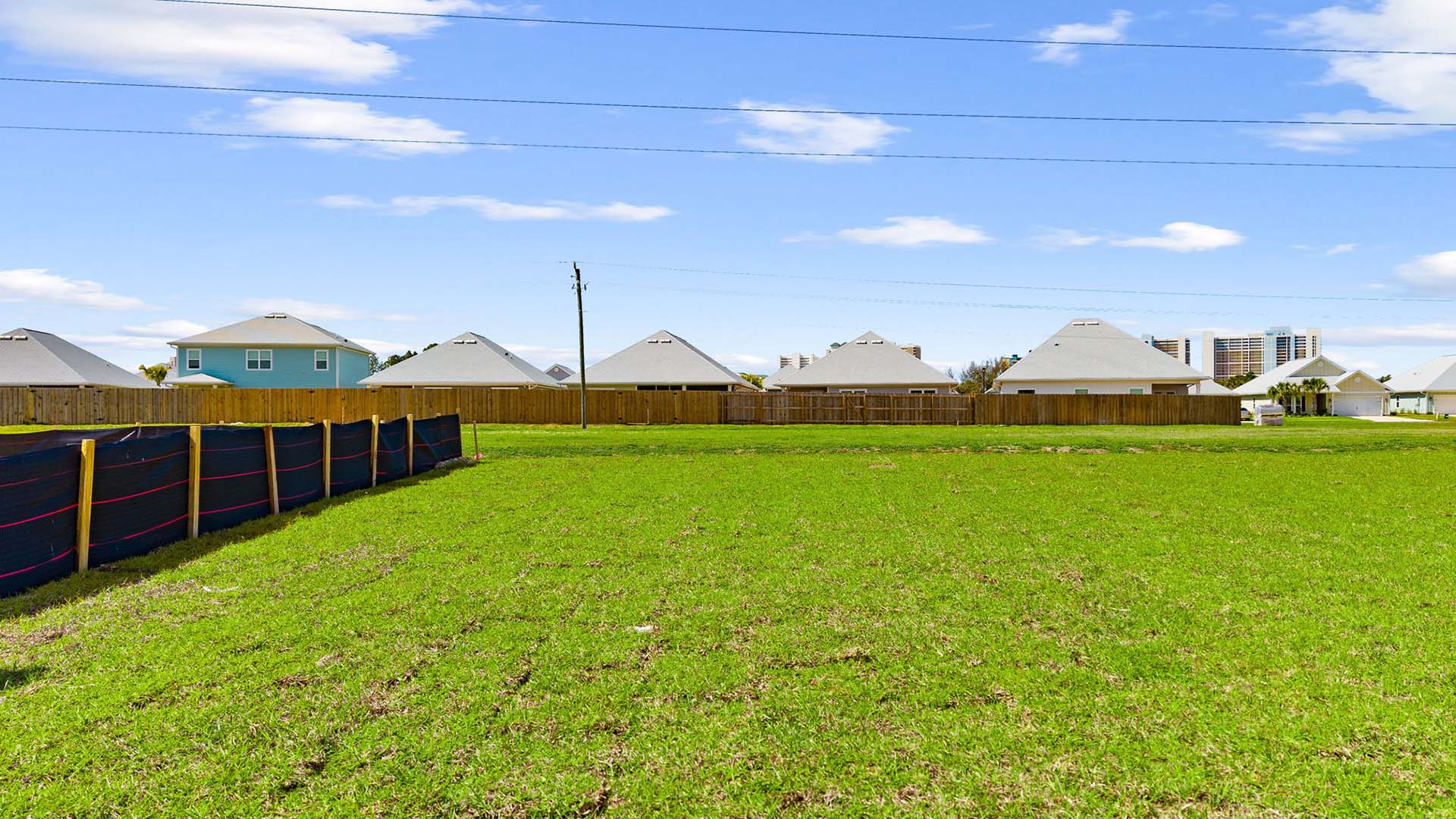 Open back yard