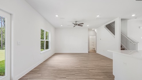 The Carol has an open main level with guest bedroom