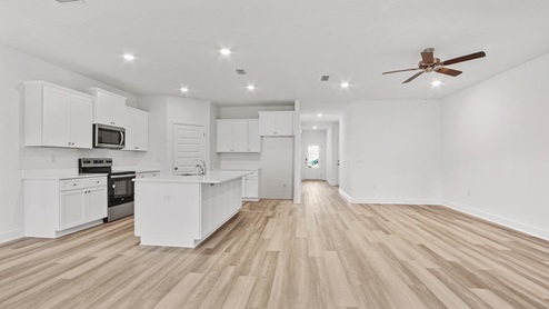 The Delray has a spacious living area