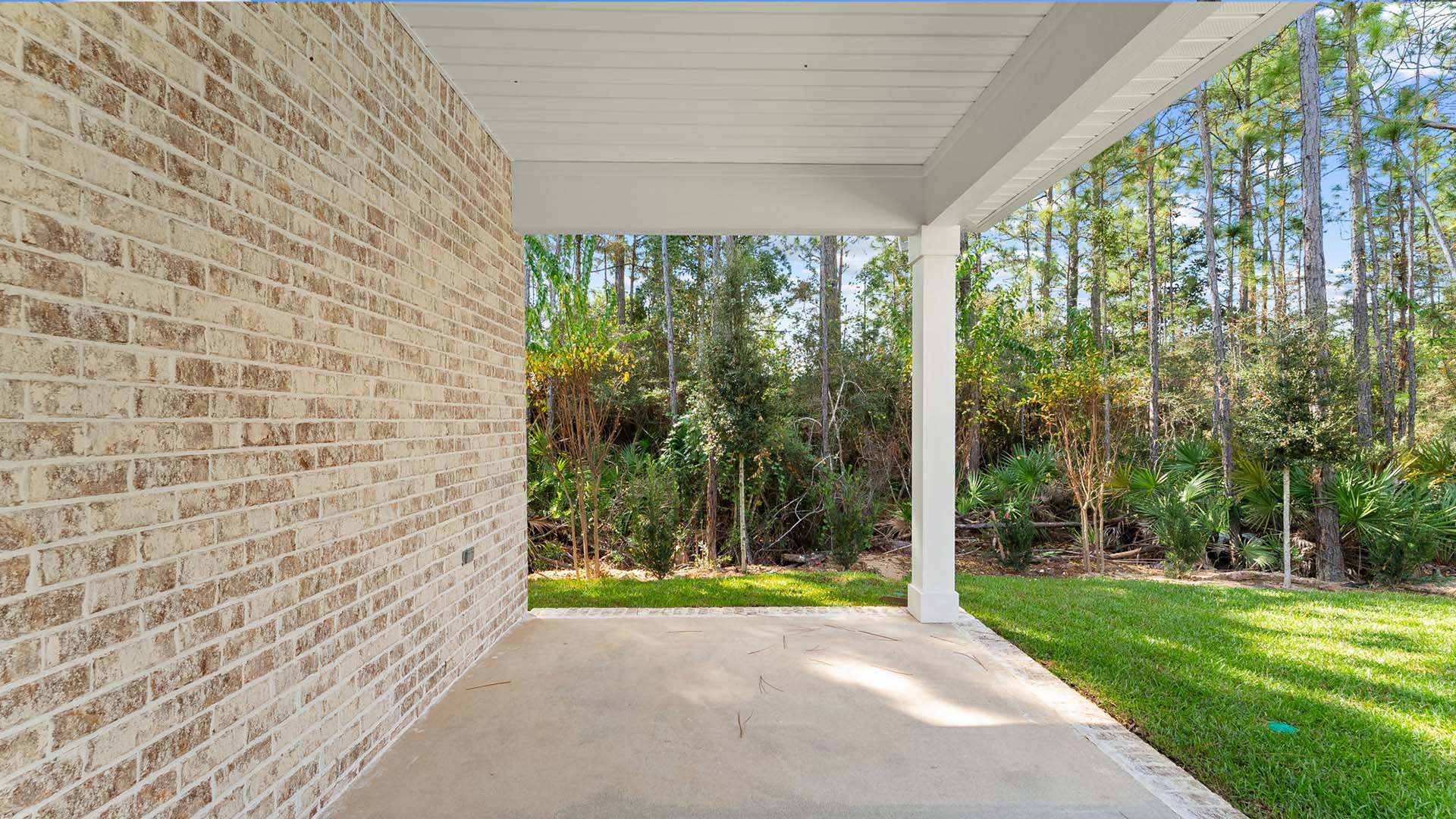The Kennedy back patio has space for a dining area or space for seating