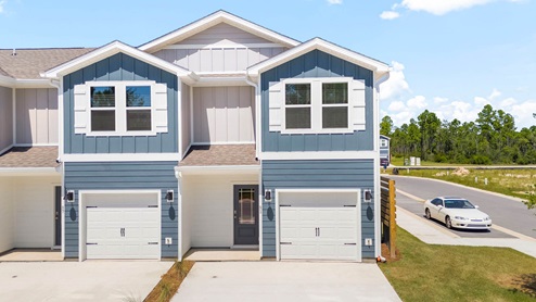 The Palm townhome at Palm Street Townhomes has Hardie exterior