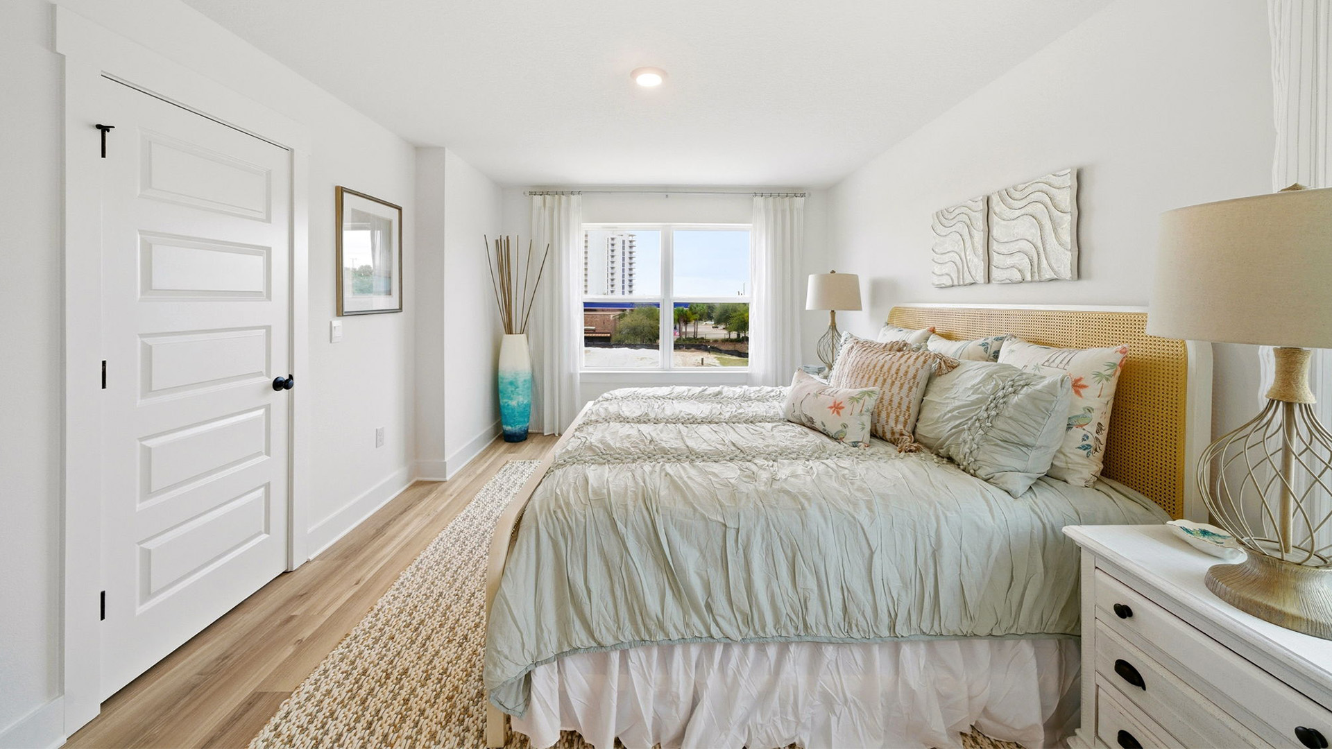 There is a spacious closet in the primary bedroom