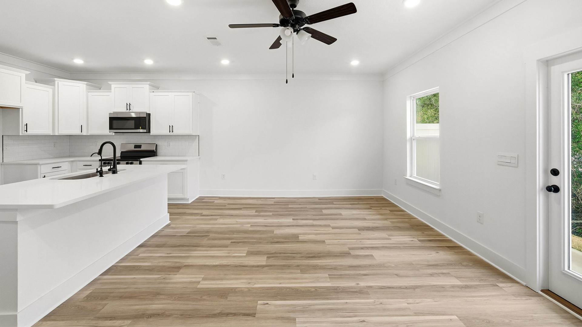 This image shows the unfurnished model of the Palm Interior unit