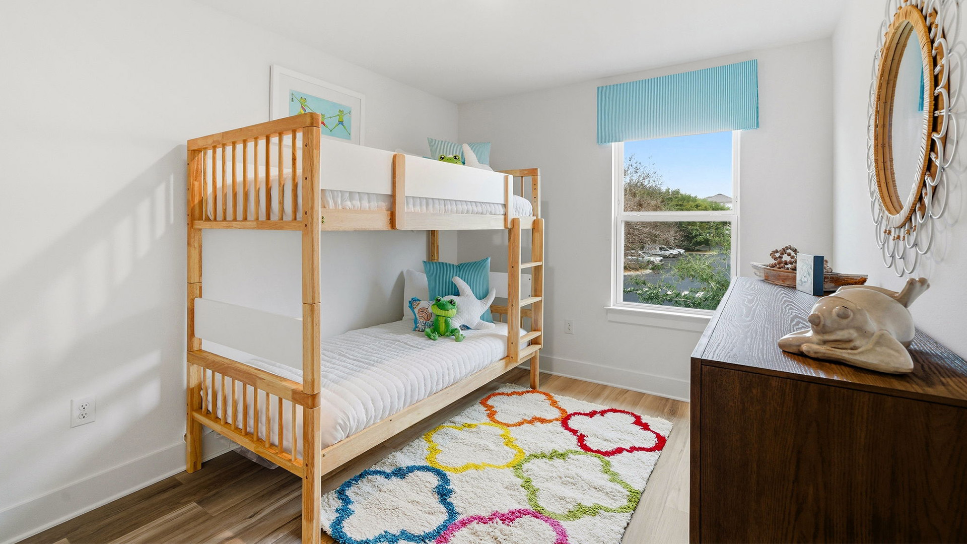 The second guest bedroom is located by the shared bathroom