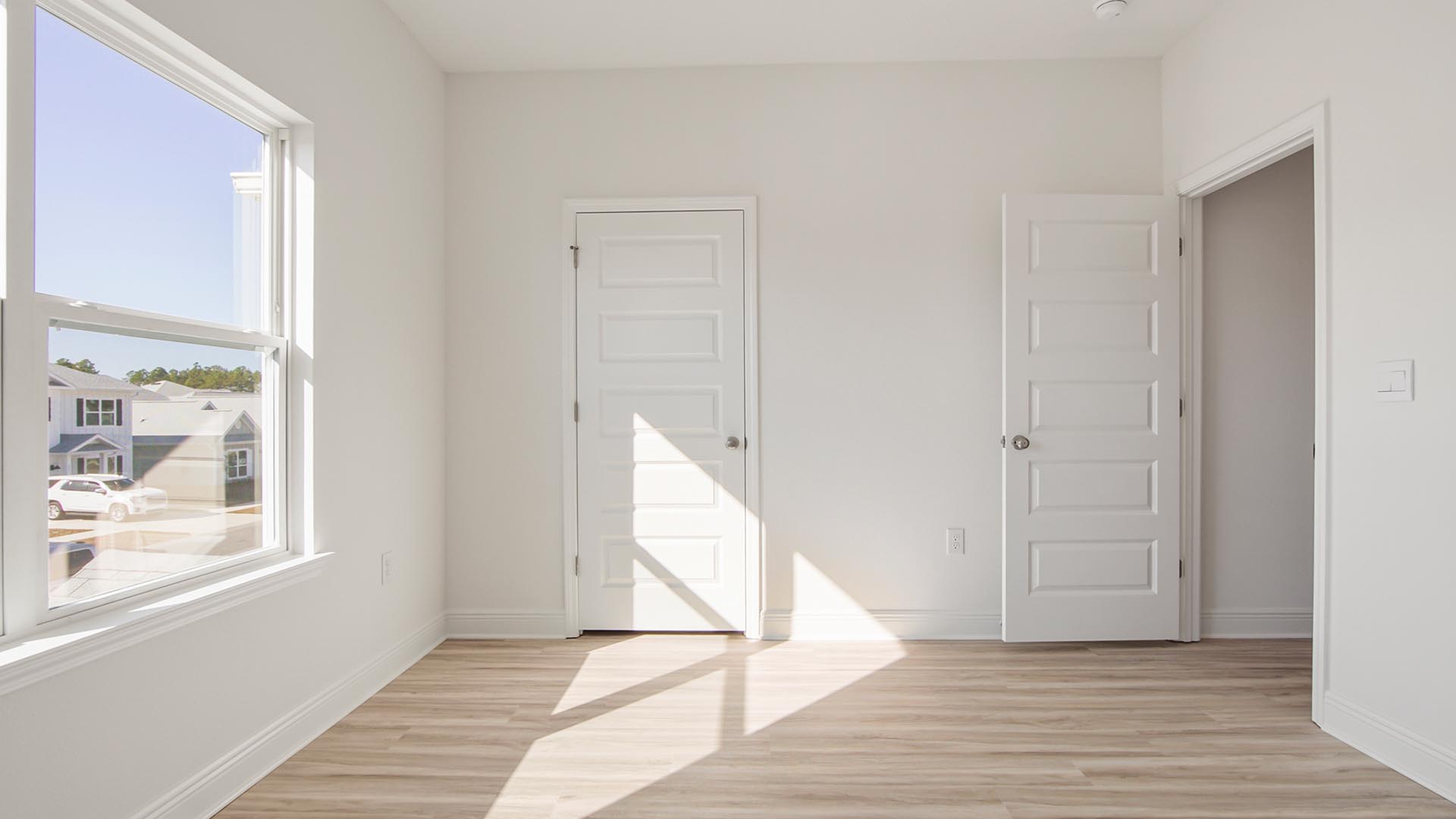 Guest bedroom four on the second level has a closet