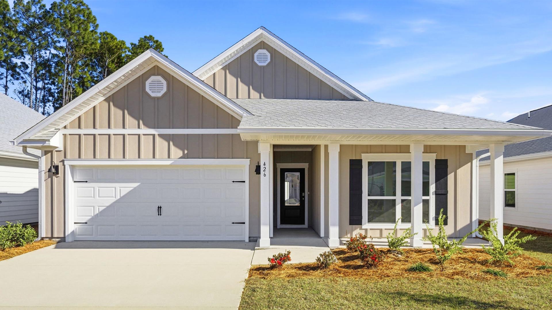 426 Hancock Way is under construction. This image shows a similar Delray at completion