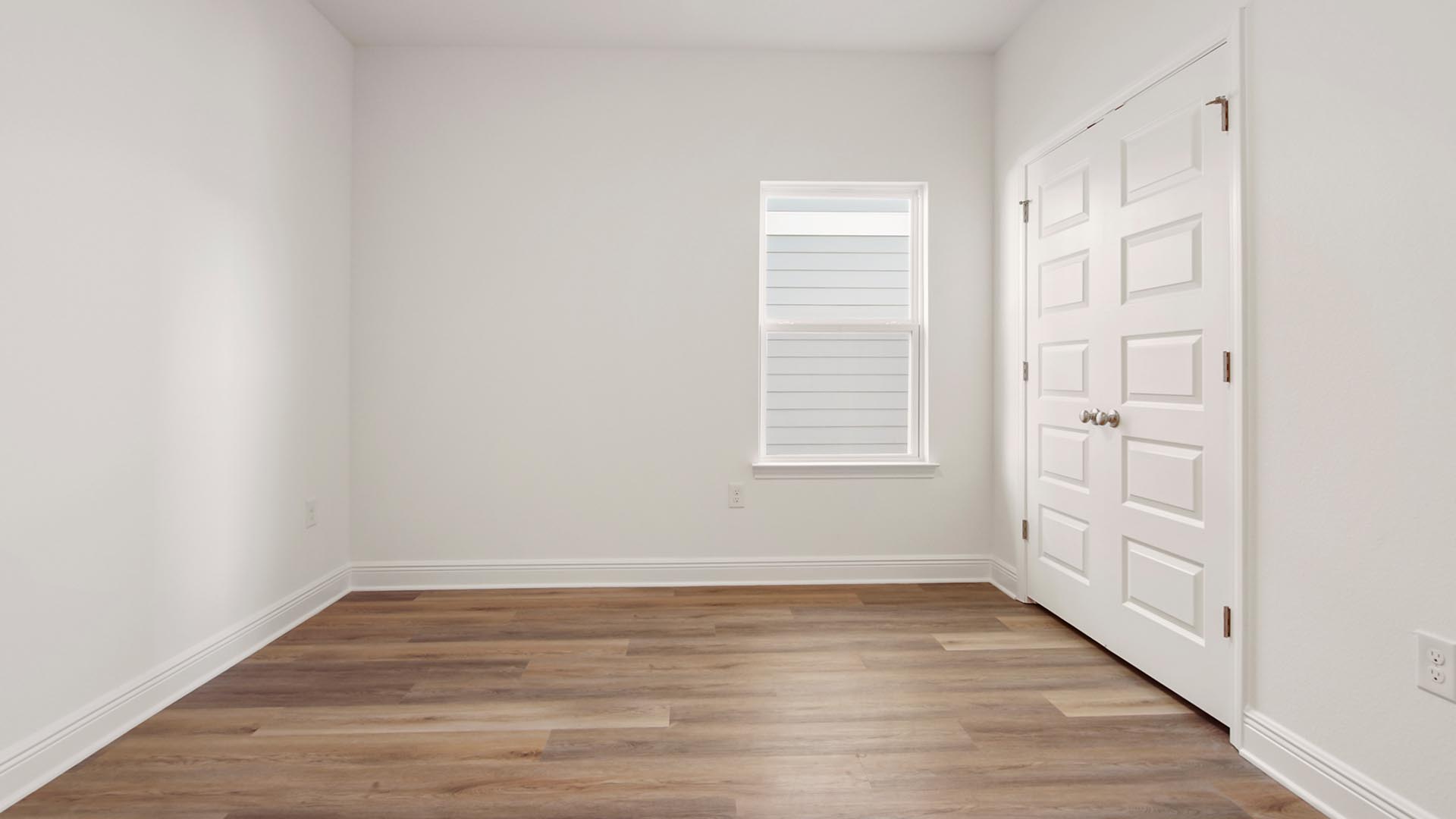 The guest bedrooms have EVP flooring