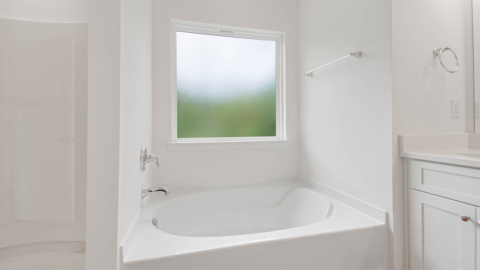 The soak tub is perfect for unwinding