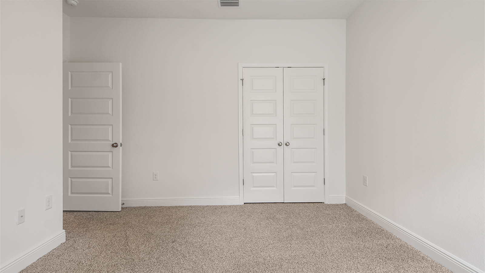 Guest bedrooms have ample closet space