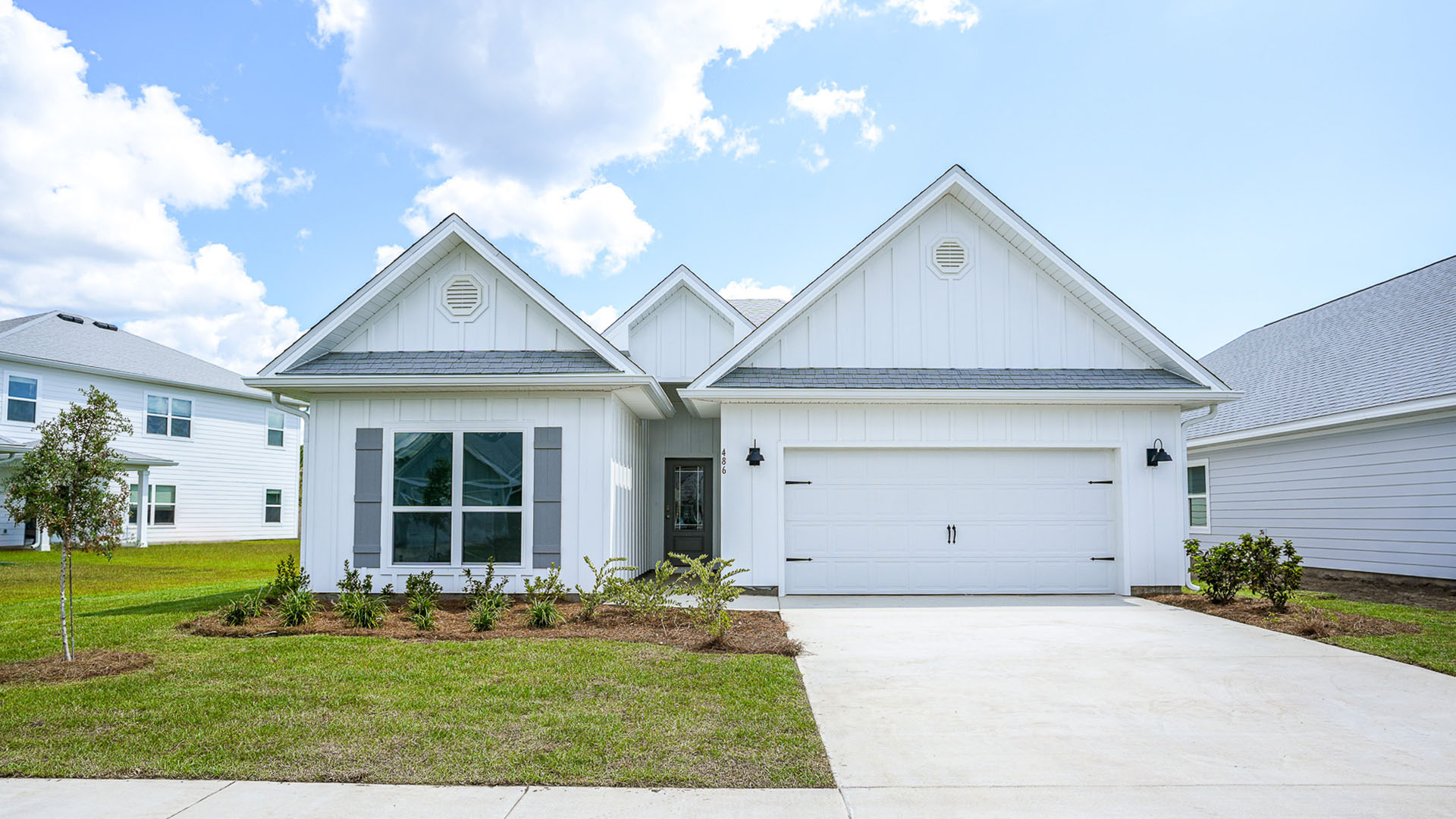 405 Wolcott Way is pre-construction. This image shows a similar Kennedy with Hardie exterior at completion.