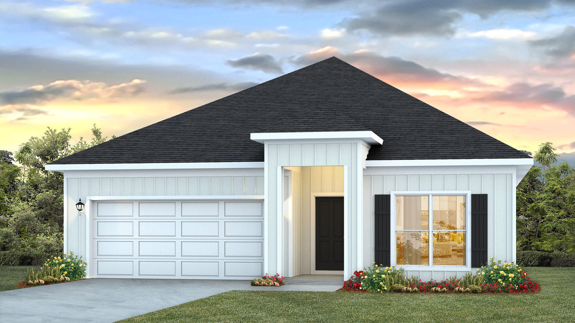 594 Hancock Way is a pre-construction homesite that will be developed with the Rhett. Image is a rendering of the Cali floor plan