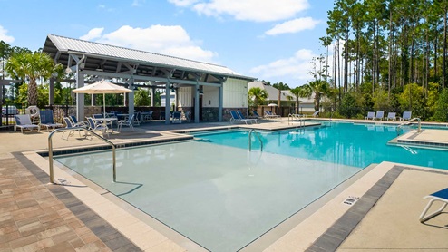 Large community pool and cabana make the perfect spot for weekend enjoyment