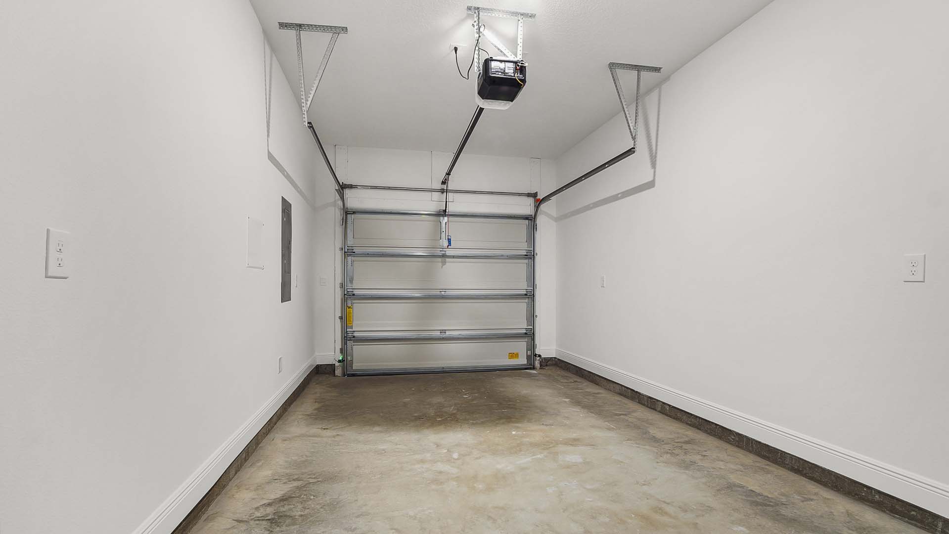 Single car garage has remote entry
