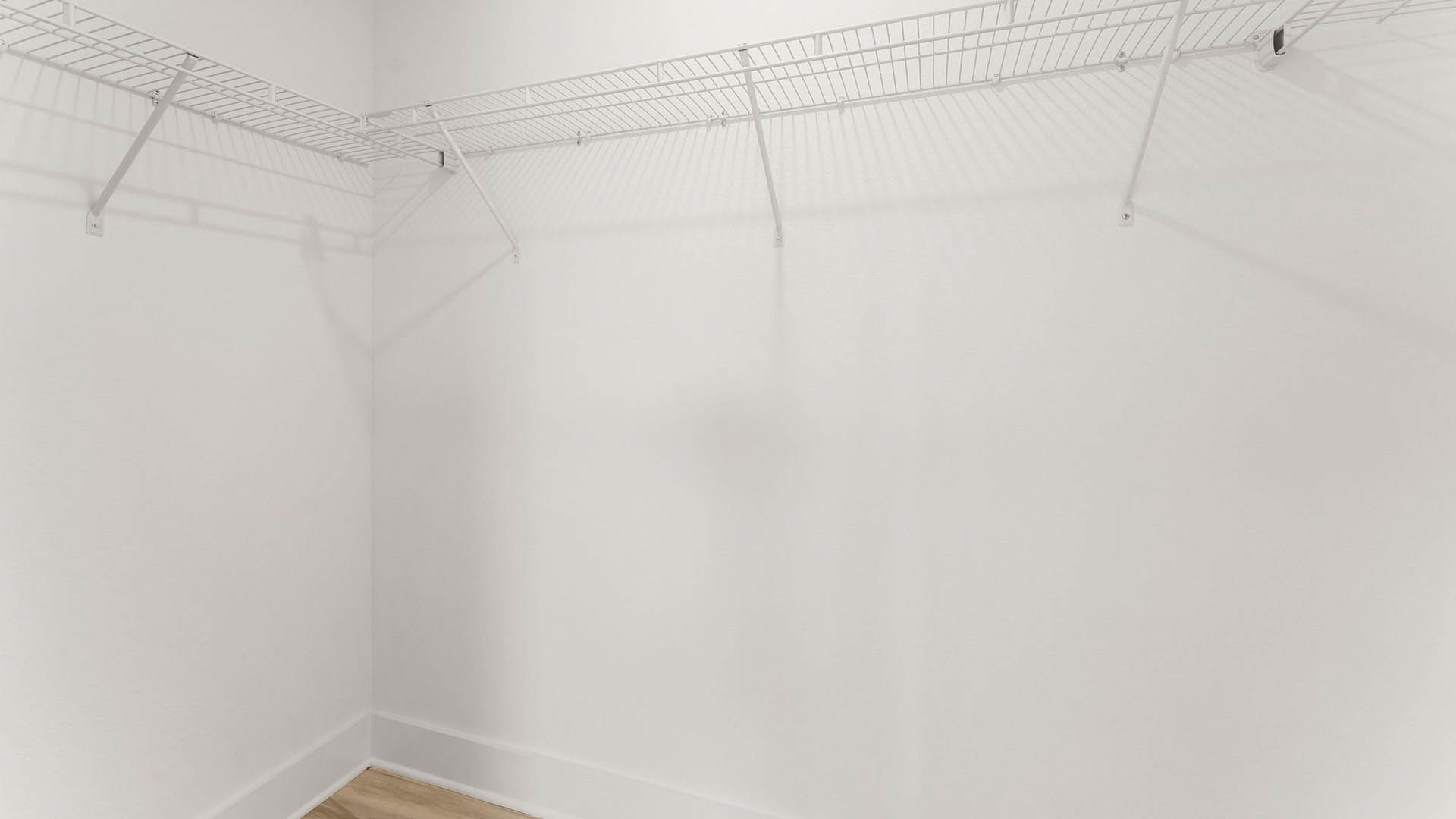 The primary bedroom has a spacious closet