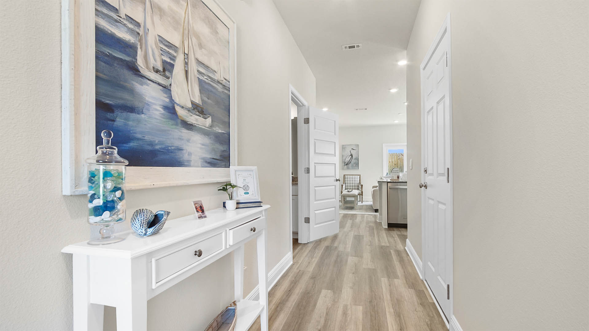 Front entrance foyer with EVP flooring.