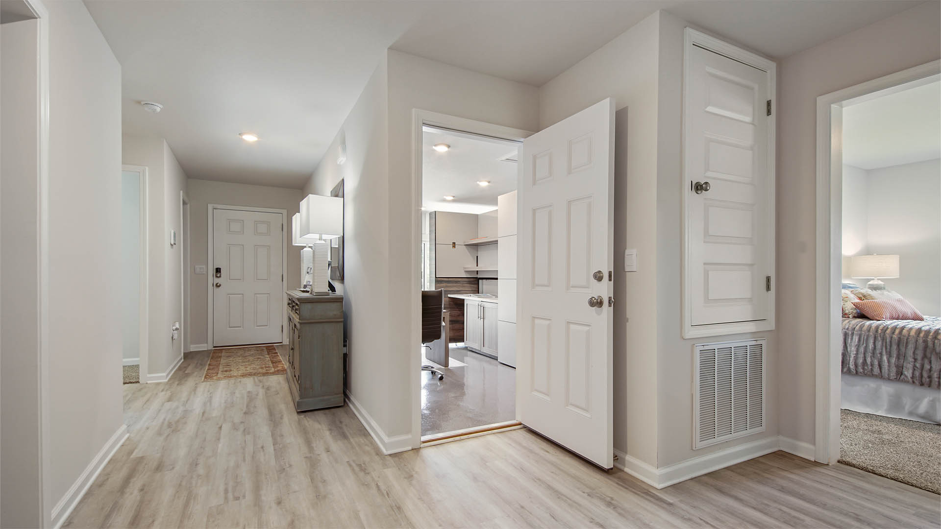 Foyer looking at entry to bedroom four
