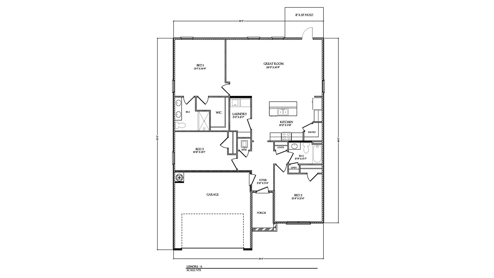 Lismore A floor plan with extended front entryway