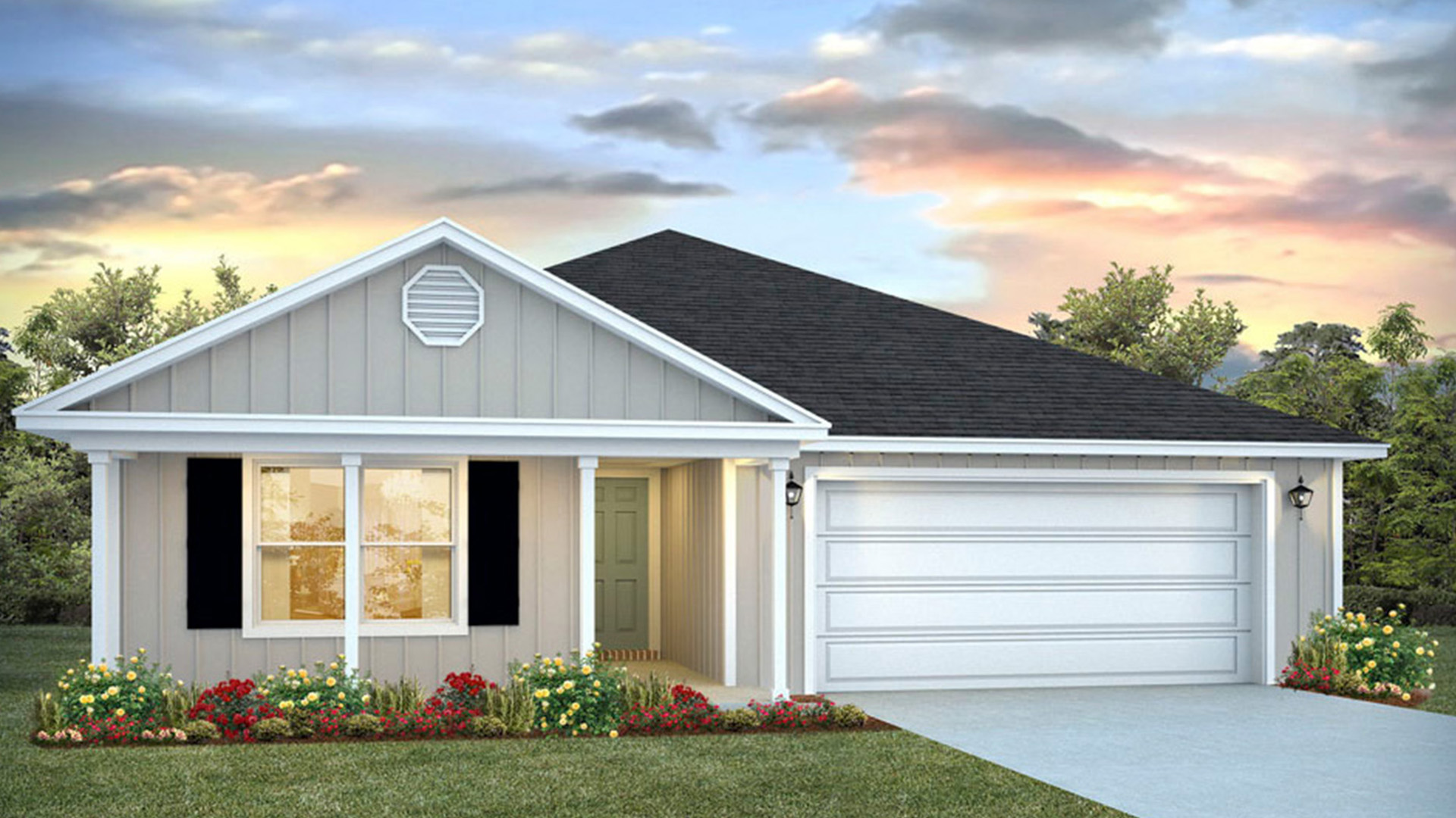 The Ryder features a two car garage