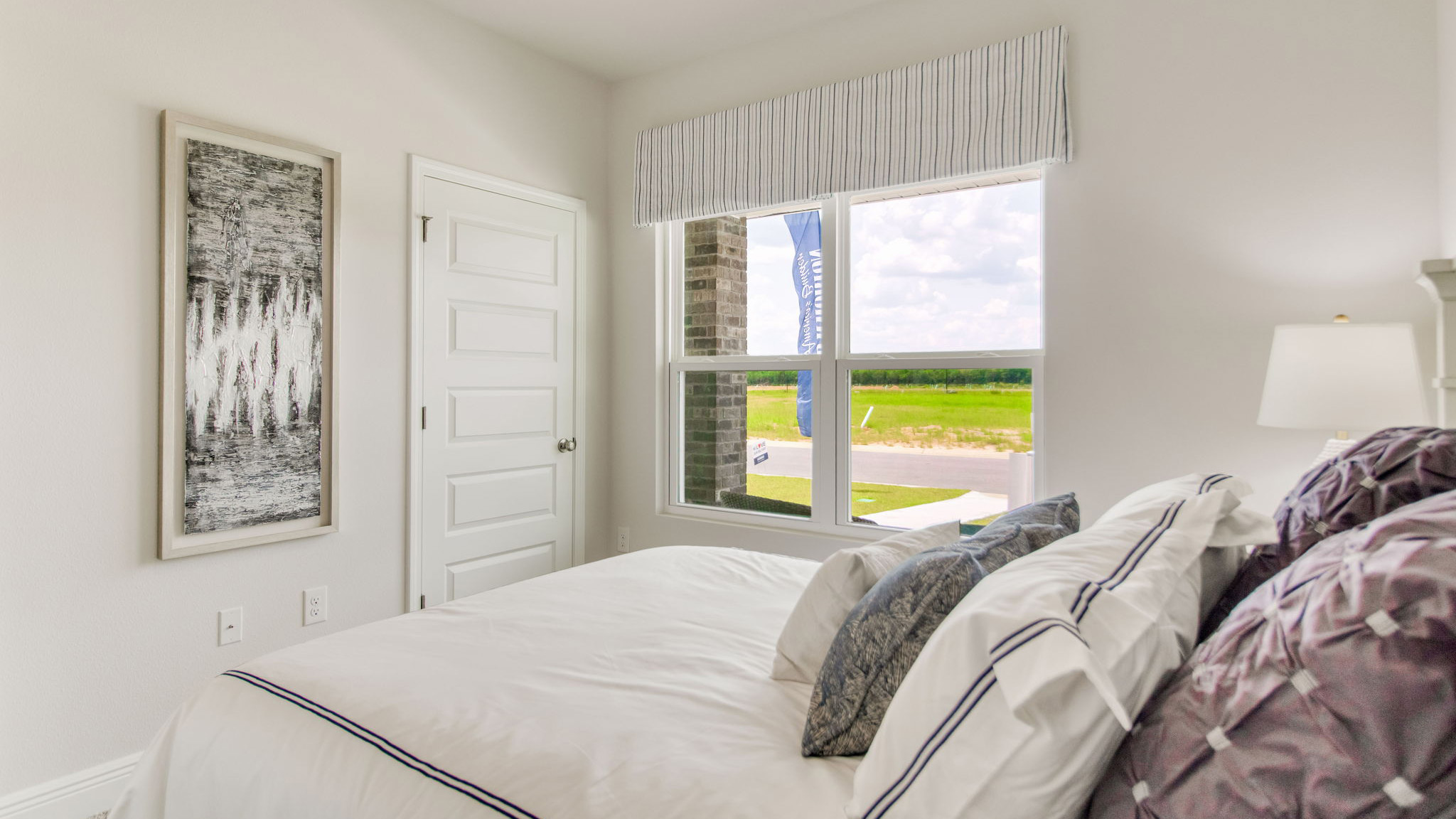 Bedroom two has a picture window