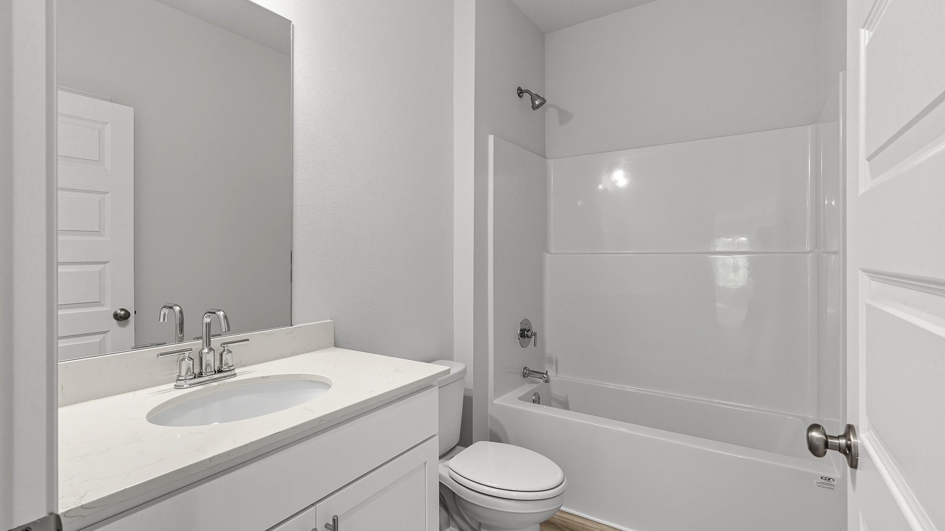 There are two shared bathrooms between each set of guest bedrooms