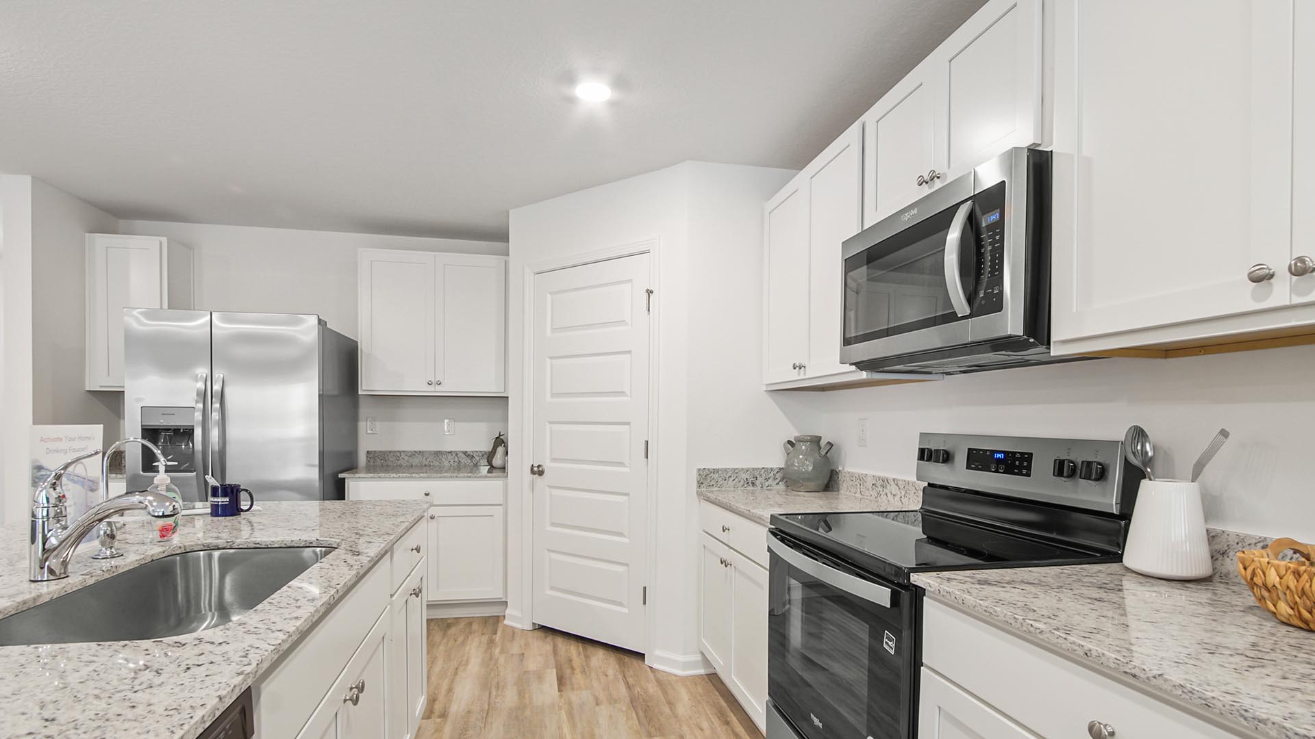 Open kitchen with center island