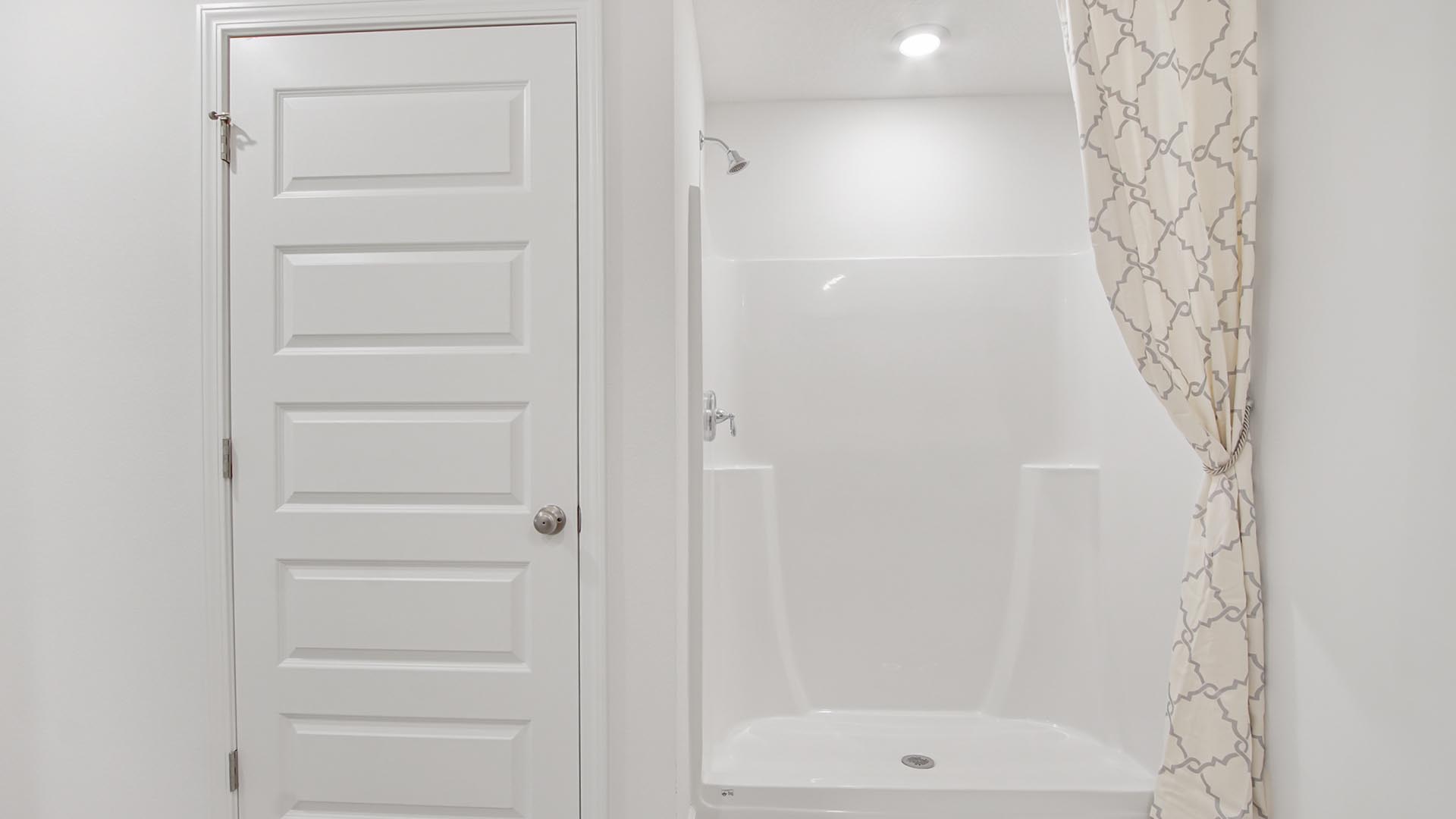 Spacious shower in primary bathroom
